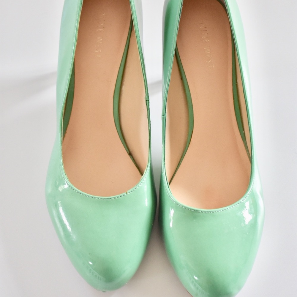 Patent leather pumps